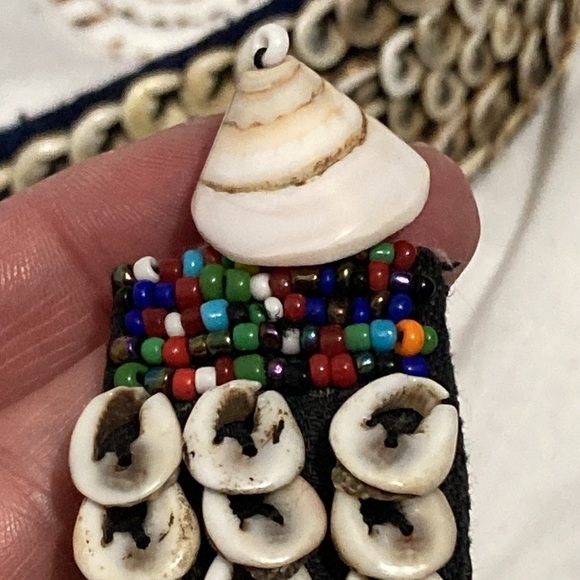 Vintage African Cowrie Shell Belt & Bracelet Set main image 4